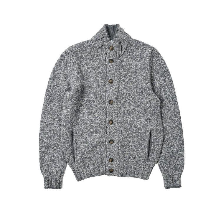 GRAN SASSO svijetlo sivi muški džemper sa kopčanjem na dugmad