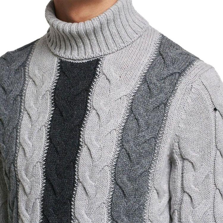 GRAN SASSO svijetlo siva muška rolka na pruge