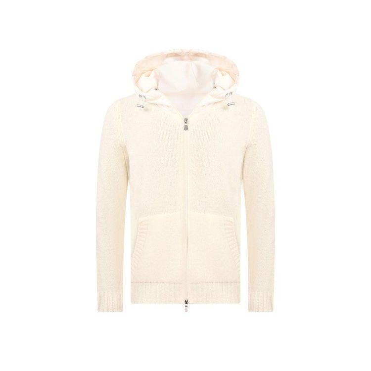 GRAN SASSO mliječno bijela dzemper-jakna sa kapuljačom