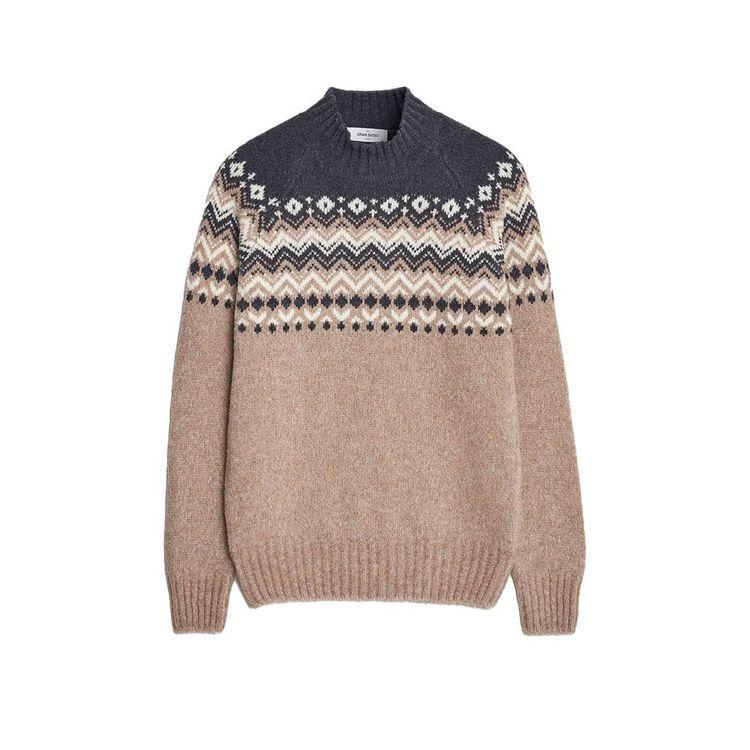 GRAN SASSO bež-sivi muški džemper