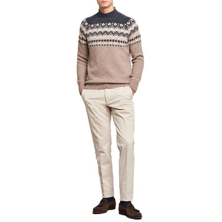 GRAN SASSO bež-sivi muški džemper