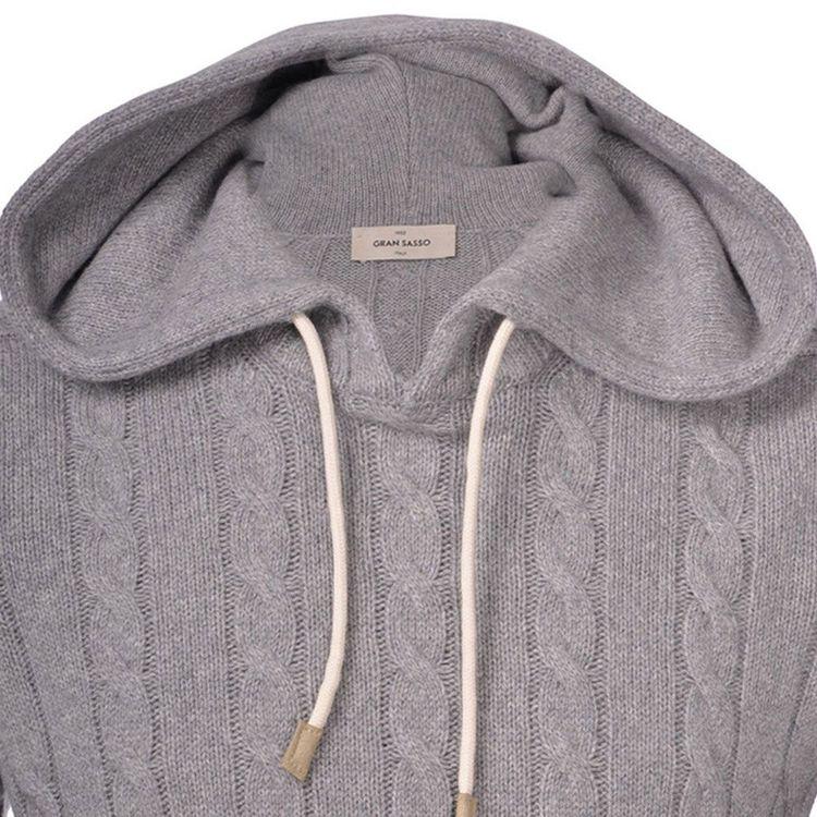 GRAN SASSO sivi muški džemper od kašmira