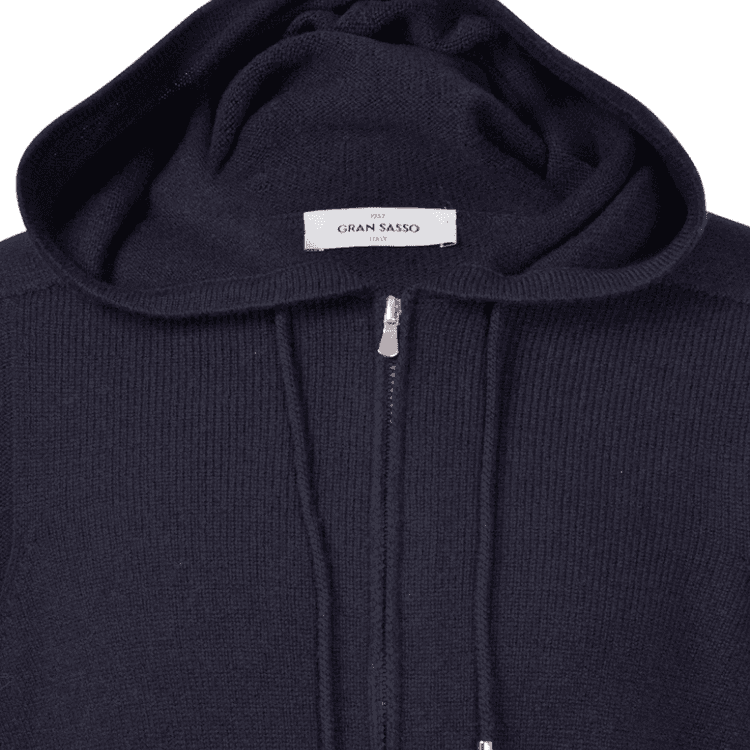 GRAN SASSO teget muški džemper sa kapom