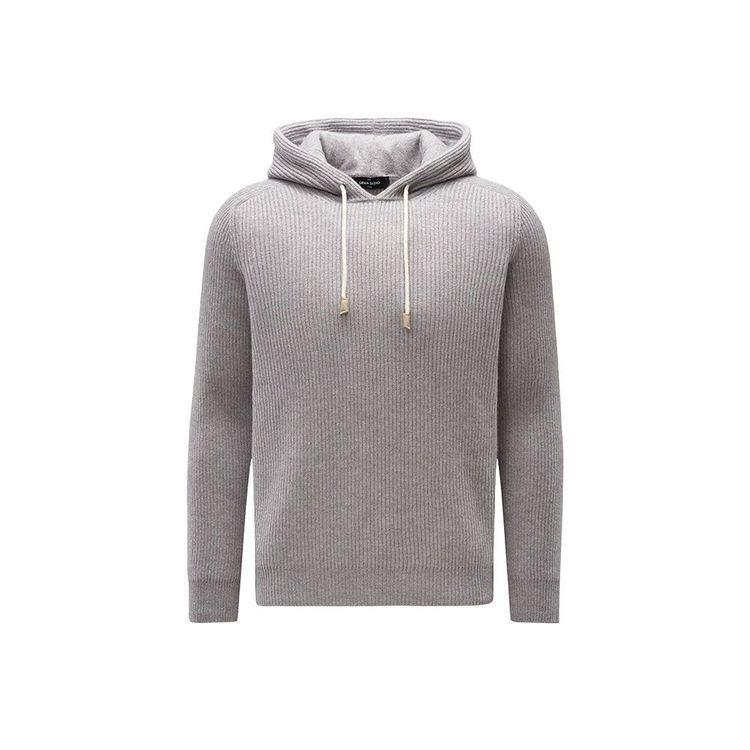 GRAN SASSO sivi muški džemper sa kapuljačom