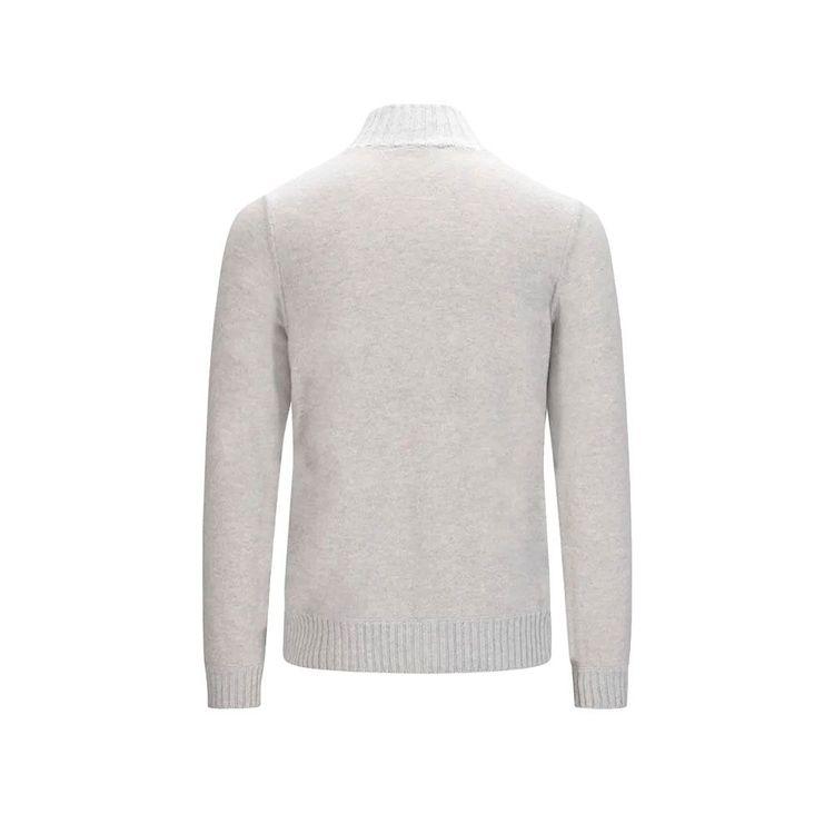 GRAN SASSO boja leda muški džemper na raskopčavanje od kašmira