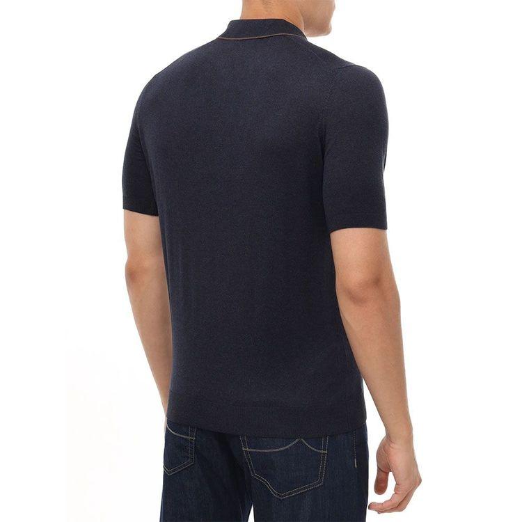 GRAN SASSO teget polo muška majica od svile