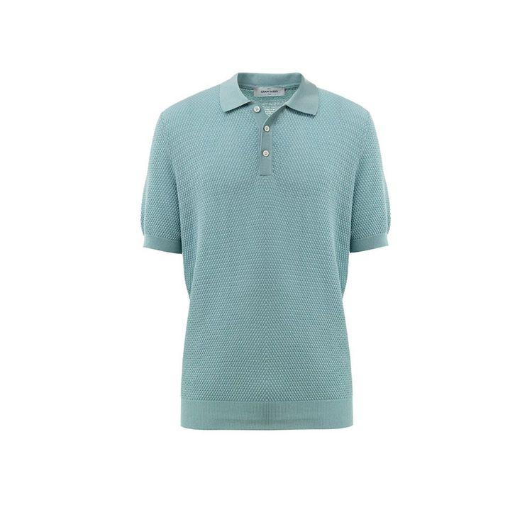 GRAN SASSO tirkizna polo muška končana majica