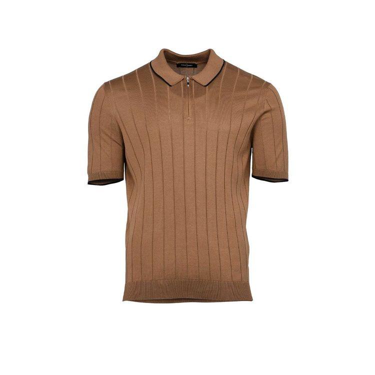 GRAN SASSO braon polo muška majica od svile