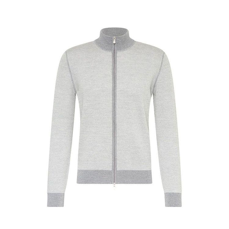 GRAN SASSO svijetlo sivi muški džemper od vune