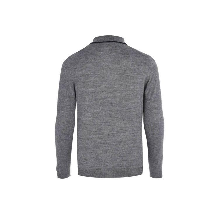 GRAN SASSO sivi muški džemper sa polurajsferšlusom