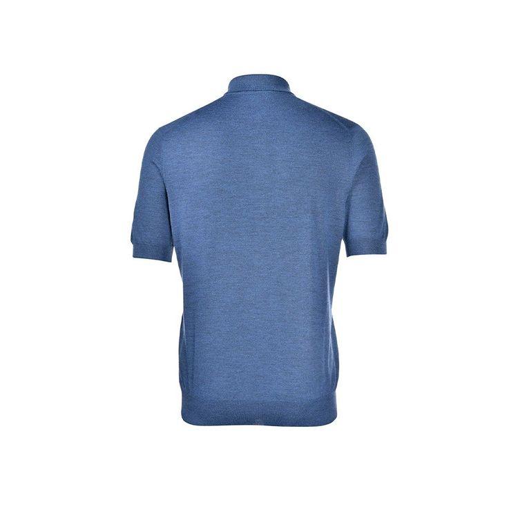 GRAN SASSO tamno plava polo muška majica sa rajfešlusom