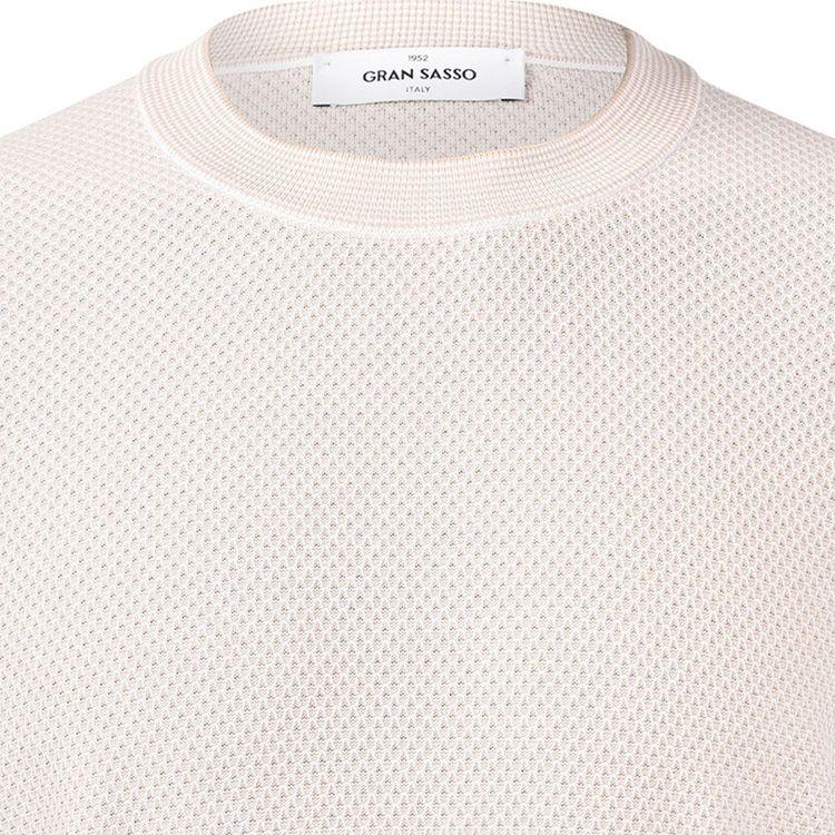 GRAN SASSO bež-bijela muška končana majica
