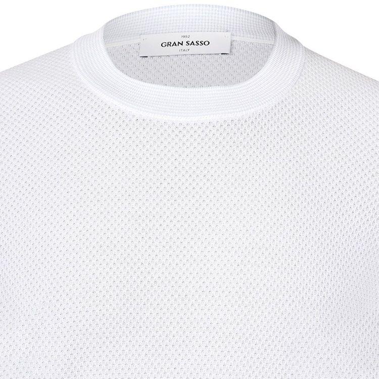 GRAN SASSO bijelo-svjetlo plava muška končana majica
