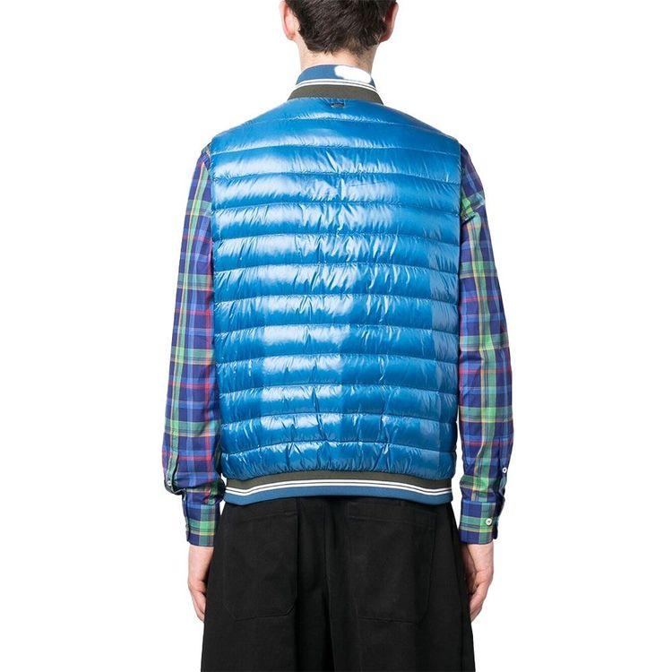 HERNO plavi muški štepani prsluk punjen perjem