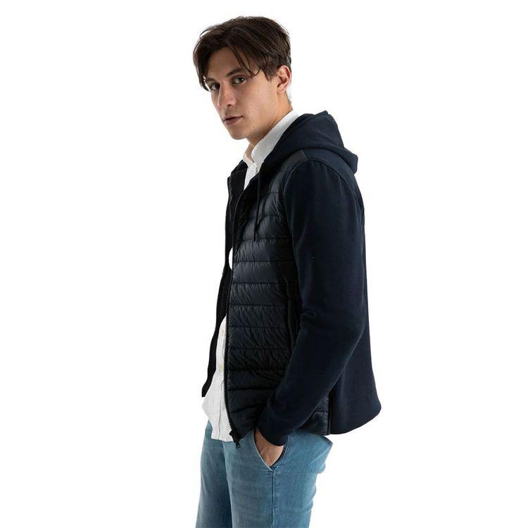 HERNO teget muška štepana jakna sa kapuljačom