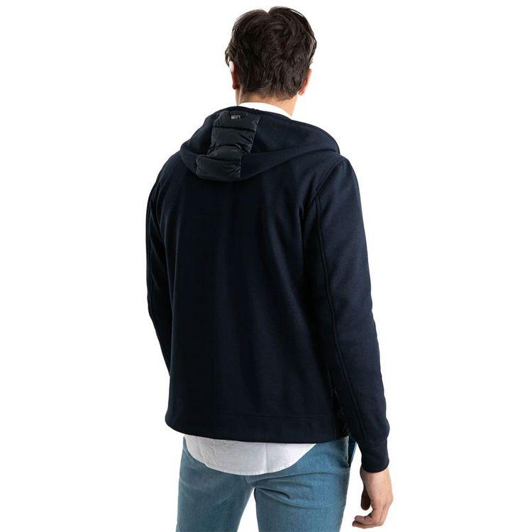 HERNO teget muška štepana jakna sa kapuljačom