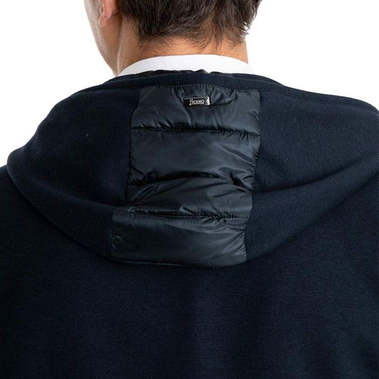 HERNO teget muška štepana jakna sa kapuljačom