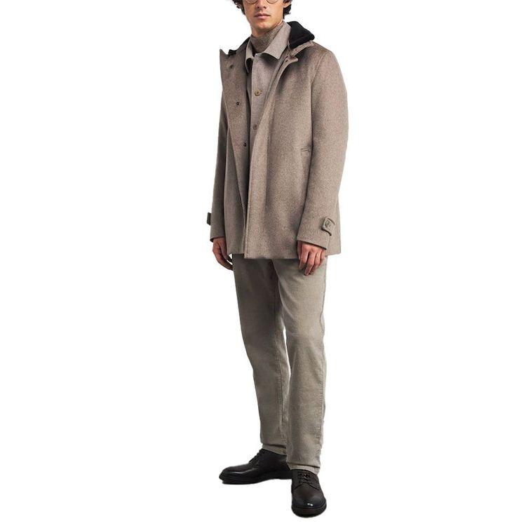 HERNO tamno bež muška jakna skriveno kopčanje