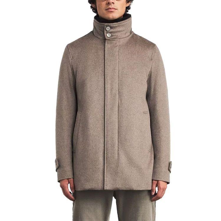 HERNO tamno bež muška jakna skriveno kopčanje