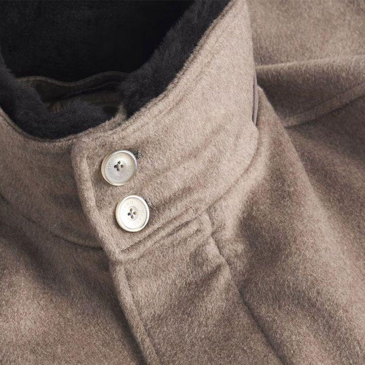 HERNO tamno bež muška jakna skriveno kopčanje