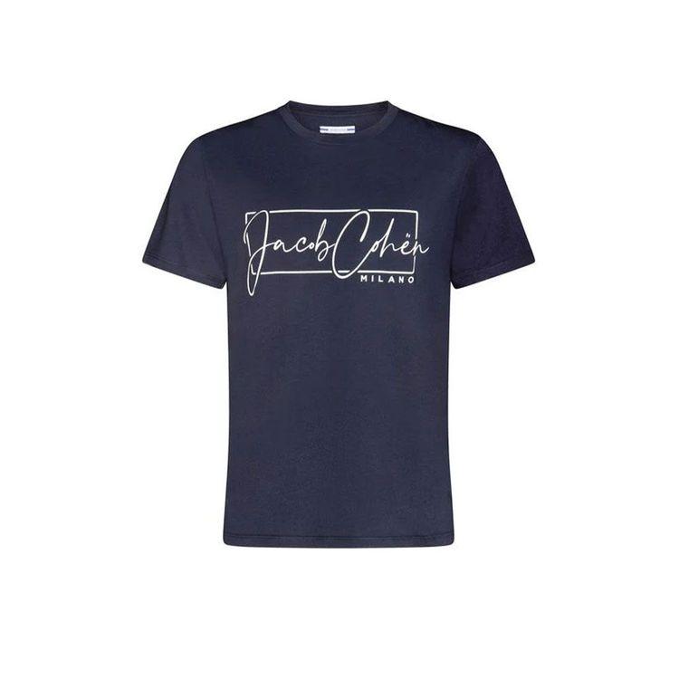 JACOB COHEN teget muška majica sa bijelim natpisom