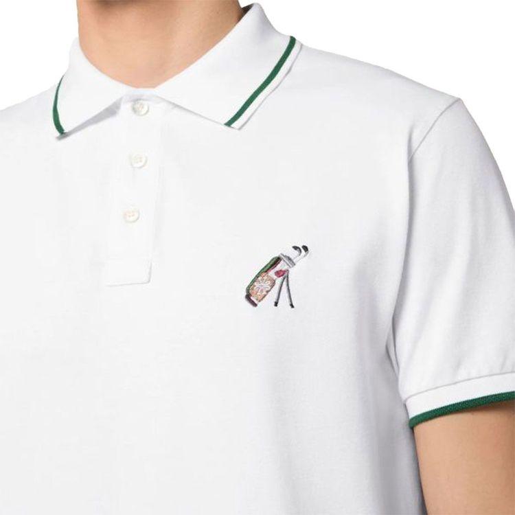 JACOB COHEN bijela polo muška majica sa izvezenim golf motivom