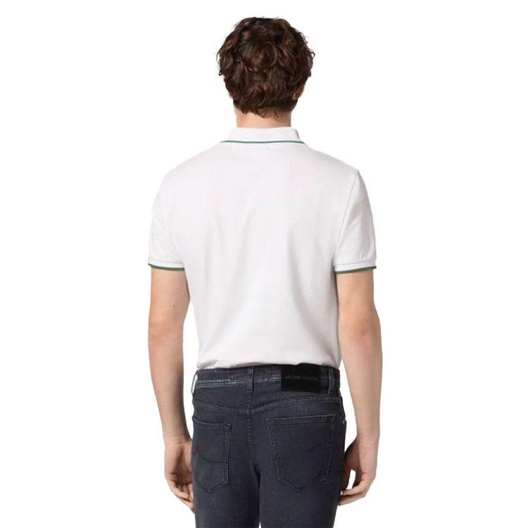 JACOB COHEN bijela polo muška majica sa izvezenim golf motivom