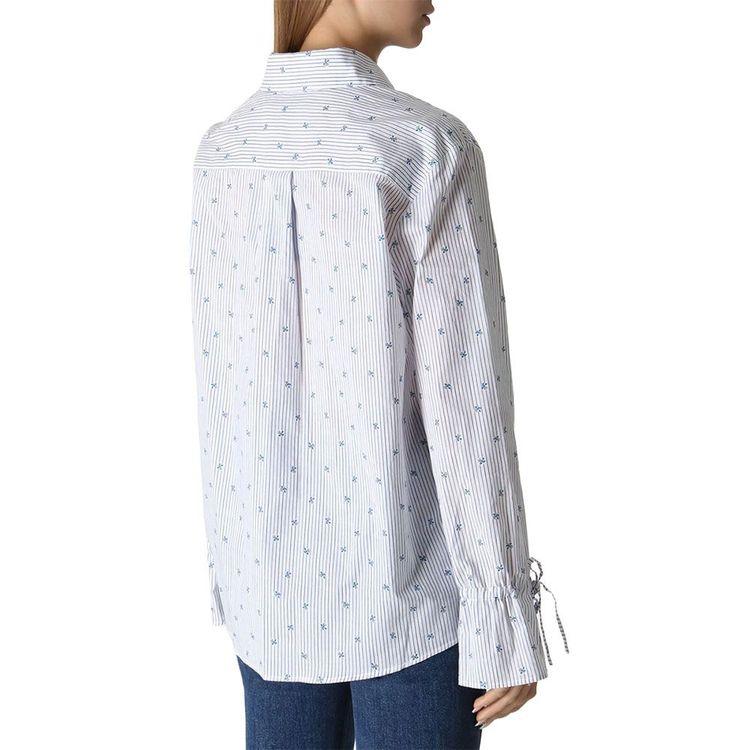 JACOB COHEN bijela prugasta ženska košulja sa cvjetnim paternom