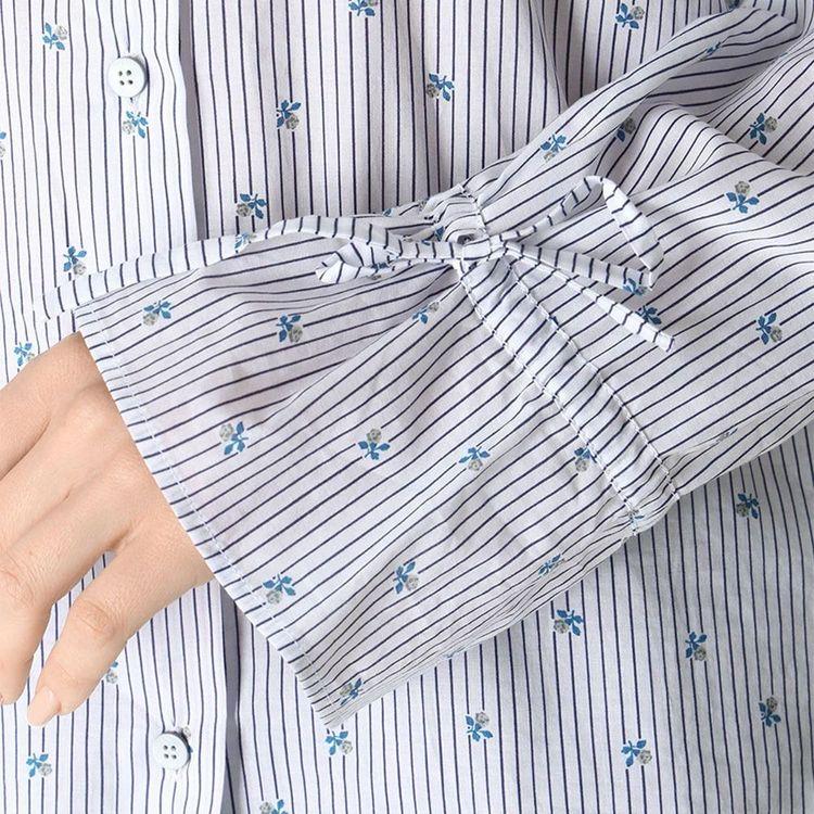 JACOB COHEN bijela prugasta ženska košulja sa cvjetnim paternom