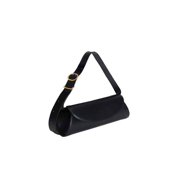 JIL SANDER Cannolo crna ženska tašna od kože