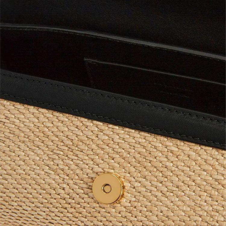 JIL SANDER Cannolo bež ženska tašna od rafije 