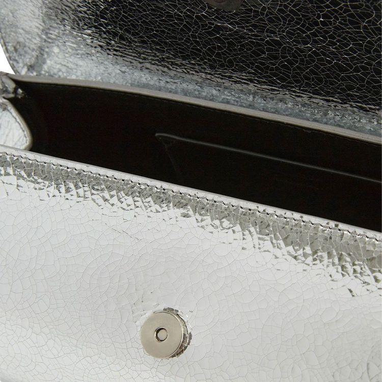 JIL SANDER Cannolo srebrna ženska tašna od kože