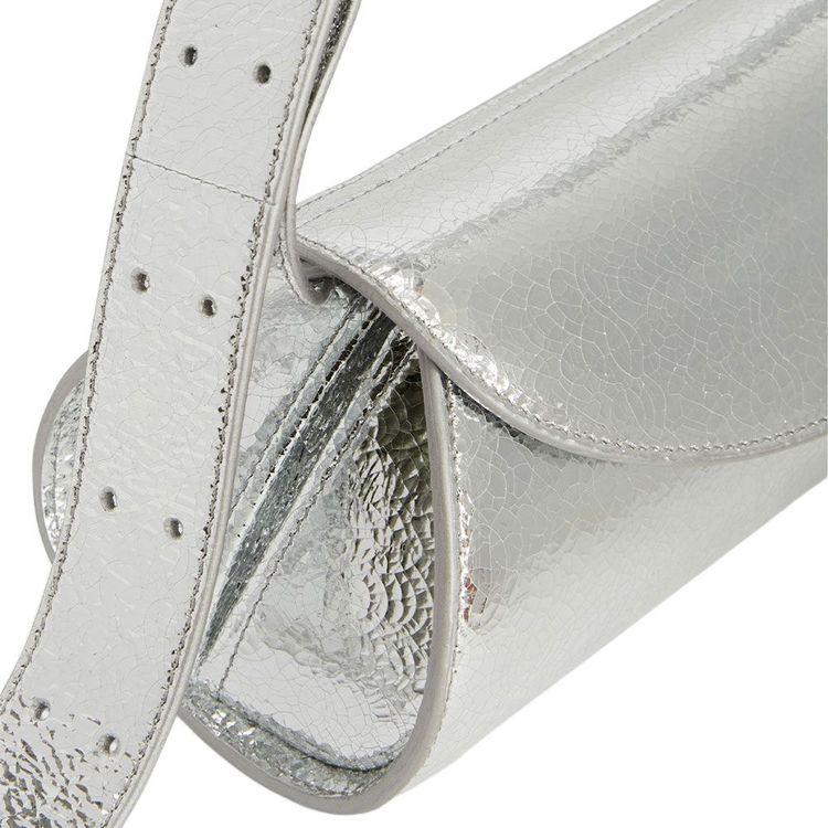 JIL SANDER Cannolo srebrna ženska tašna od kože