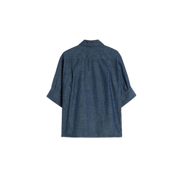 JIL SANDER teksas ženska oversized košulja sa puf rukavima