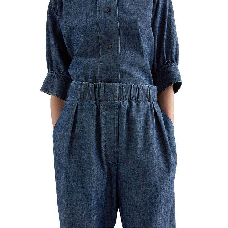 JIL SANDER teksas ženske pantalone sa lastikom u pojasu