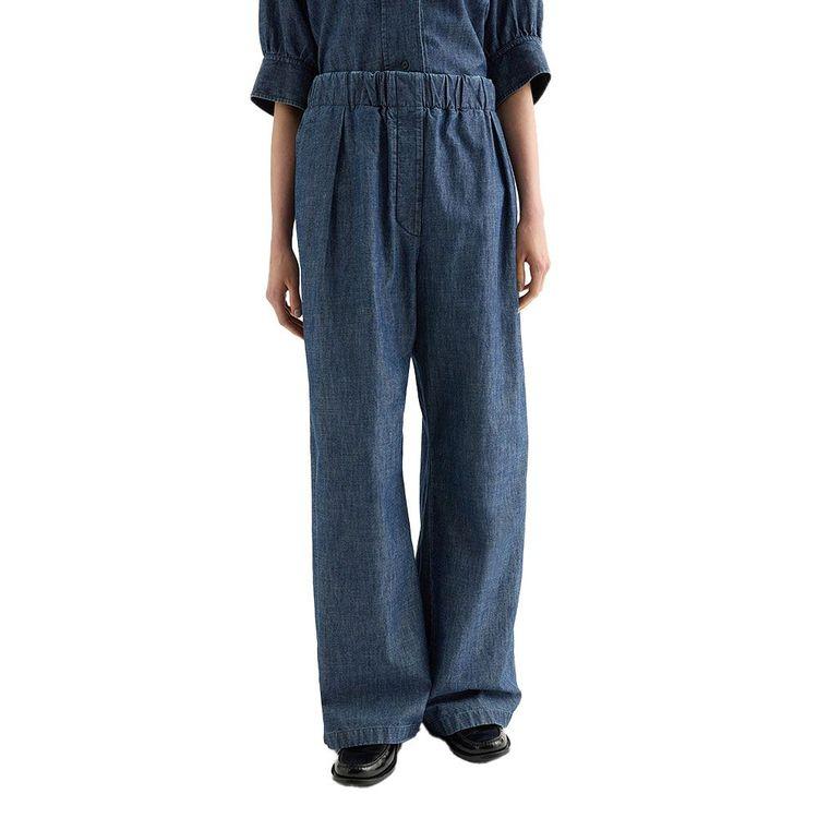 JIL SANDER teksas ženske pantalone sa lastikom u pojasu