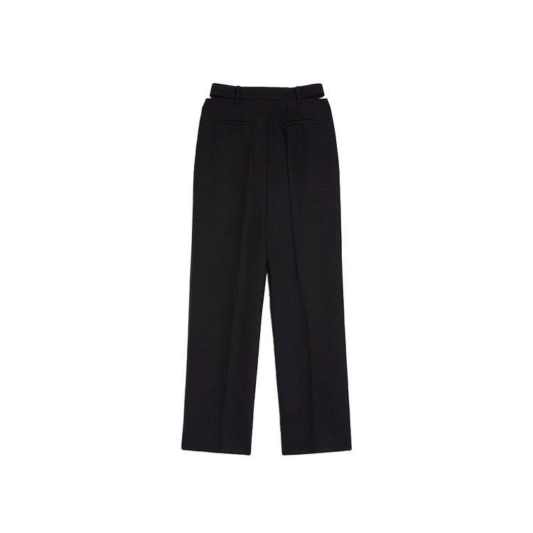 JIL SANDER crne ženske pantalone sa otvorom sa strane