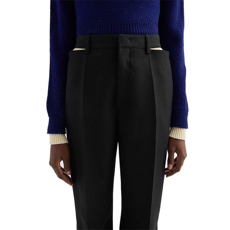 JIL SANDER crne ženske pantalone sa otvorom sa strane