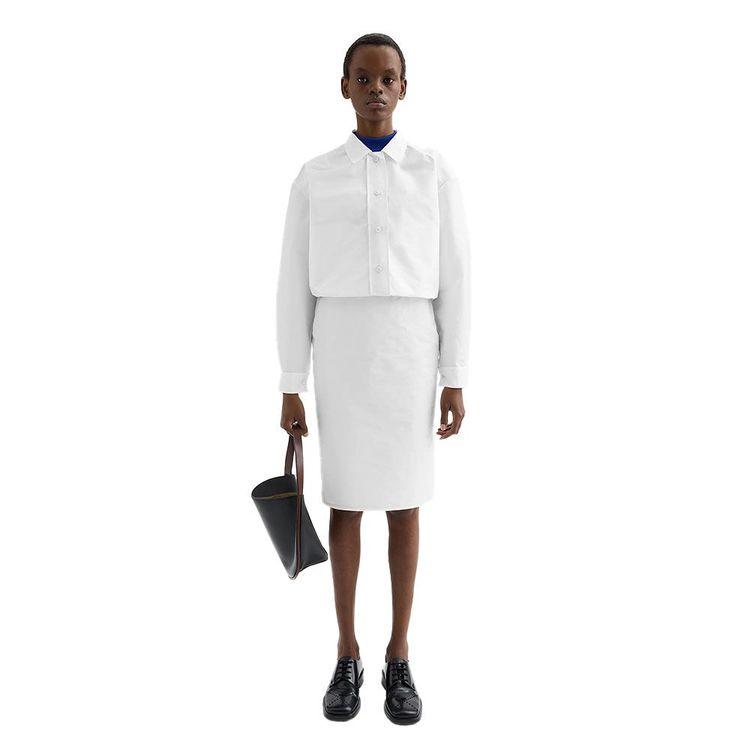 JIL SANDER bijela ženska jakna sa elastičnim porubom