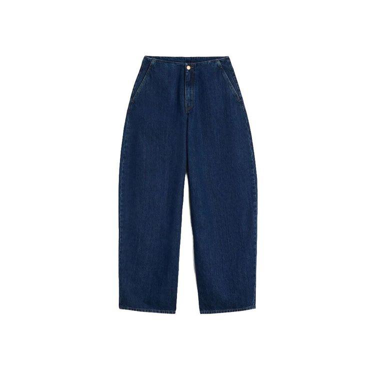 JIL SANDER tamni teksas ženske široke farmerice