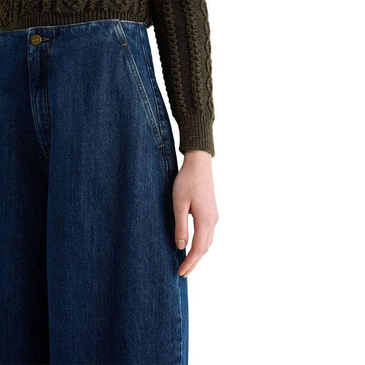 JIL SANDER tamni teksas ženske široke farmerice