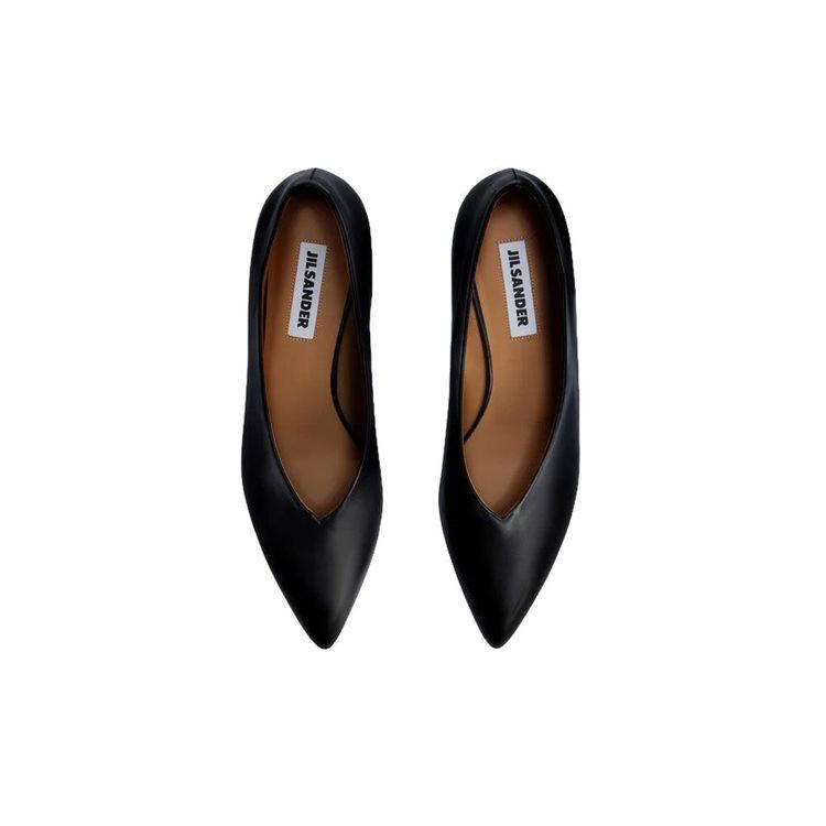 JIL SANDER crne ženske kožne cipele