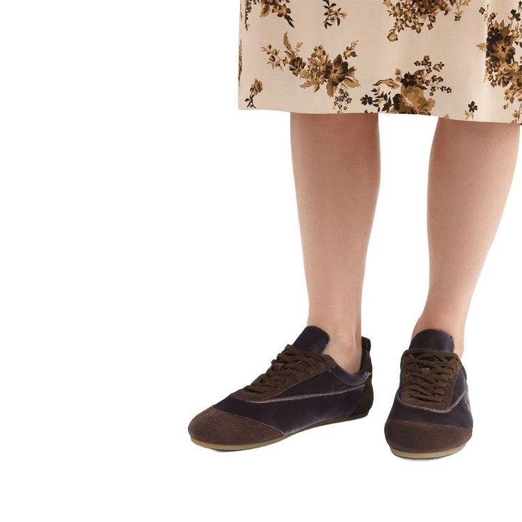 JIL SANDER Etage braon ženske patike od pliša i antilopa
