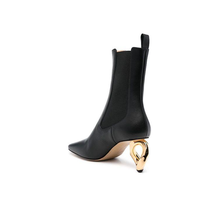 JW ANDERSON crne ženske polučizme sa zlatnom štiklom