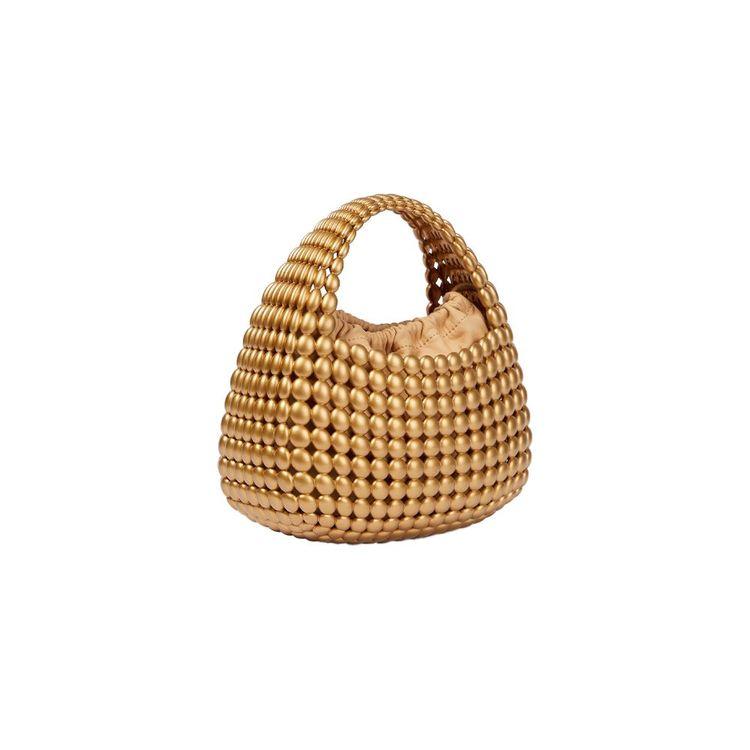 JW ANDERSON Bubble Basket zlatna tašna 