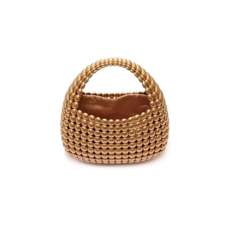 JW ANDERSON Bubble Basket zlatna tašna 