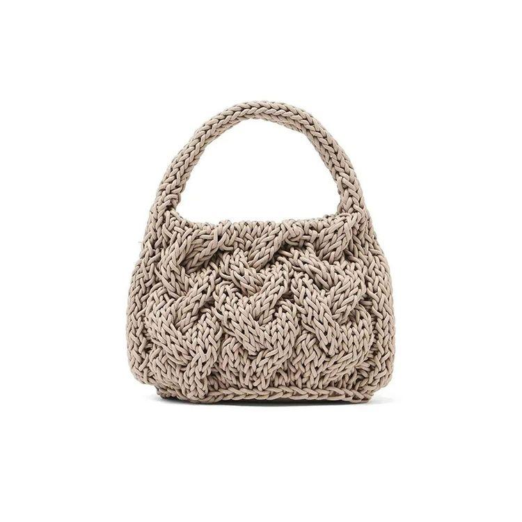 JW ANDERSON Small Cable Knit bež kožna ženska tašna