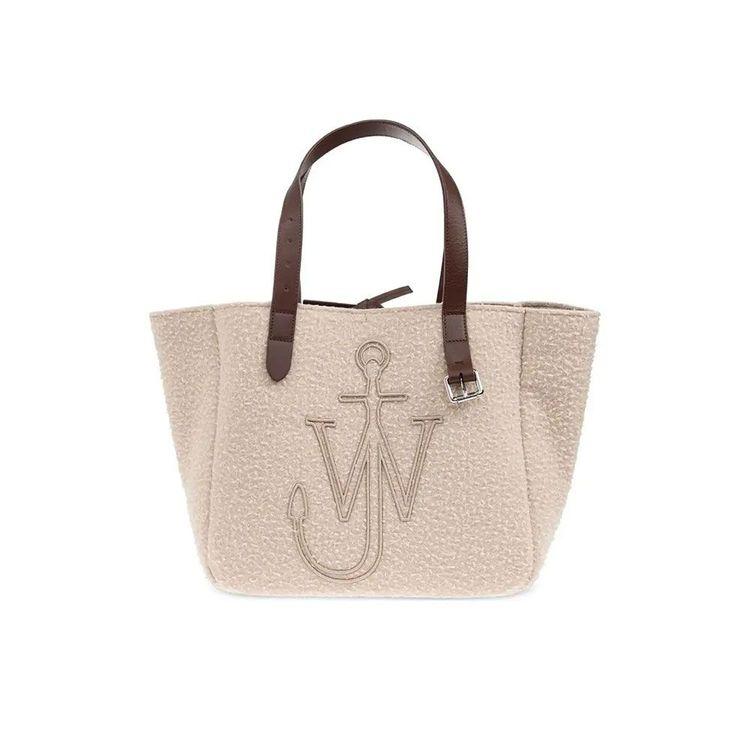 JW ANDERSON bež vunena tašna sa braon kožnim ručkama