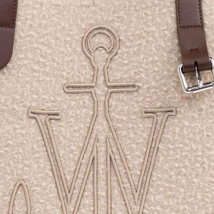 JW ANDERSON bež vunena tašna sa braon kožnim ručkama