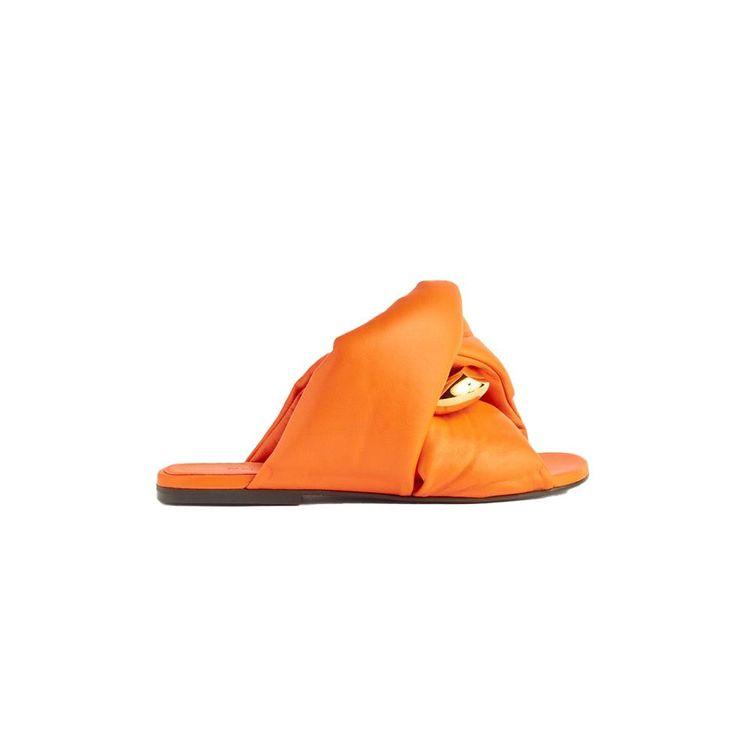 JW ANDERSON narandžaste ženske papuče sa zlatnom alkom